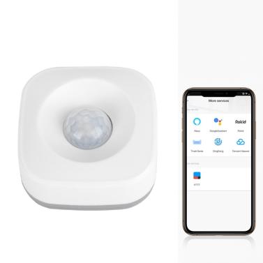 Senzor de miscare PIR 120 grade smart Zigbee Tosyco compatibil cu Tuya, Google Home, Amazon Alexa