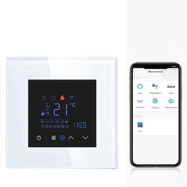 Termostat ambiental incalzire in pardoseala electrica smart WIFI Tosyco compatibil cu Tuya, Google Home, Amazon Alexa