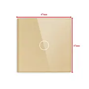 Panou mini intrerupator simplu cu touch (tactil) din sticla Tosyco
