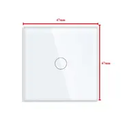 Panou mini intrerupator simplu cu touch (tactil) din sticla Tosyco