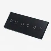 Panou intrerupator dublu + dublu + dublu cu touch (tactil) din sticla Tosyco