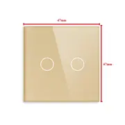 Panou mini intrerupator dublu cu touch (tactil) din sticla Tosyco