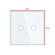 Panou mini intrerupator dublu cu touch (tactil) din sticla Tosyco