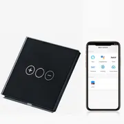 Intrerupator dimabil smart WIFI cu NUL cu touch (tactil) din sticla 500W Tosyco compatibil cu Tuya, Google Home, Amazon Alexa