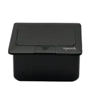 Priza dubla incastrabila in pardoseala, pop-up, din aluminiu, Tosyco