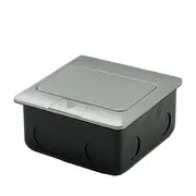 Priza dubla incastrabila in pardoseala, pop-up, din aluminiu, Tosyco