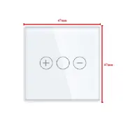Panou mini intrerupator dimabil cu touch (tactil) din sticla Tosyco