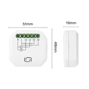 Releu WIFI 2 circuite Tosyco Mini compatibil cu Tuya, Google Home, Amazon Alexa