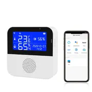 Senzor temperatura si umiditate PRO smart WIFI Tosyco compatibil cu Tuya, Google Home, Amazon Alexa