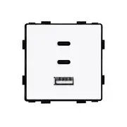 Modul priza incarcator Fast Charge GaN 65W 1x USB Type-A 2x Type-C Tosyco