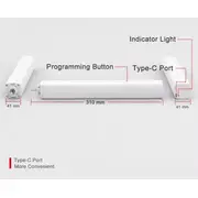 Kit sina pentru perdele / draperii extensibila 1.8m-3m automarizare cu motor electric smart Zigbee ML40 cu acumulator Tosyco si telecomanda compatibil cu Tuya, Google Home, Amazon Alexa
