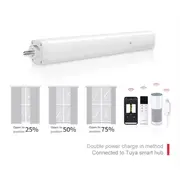 Kit sina pentru perdele / draperii extensibila 2.2m-4m automarizare cu motor electric smart Zigbee ML40 cu acumulator Tosyco si telecomanda compatibil cu Tuya, Google Home, Amazon Alexa