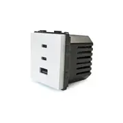 Modul priza incarcator Fast Charge GaN 65W 1x USB Type-A 2x Type-C Tosyco