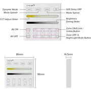 Telecomanda touch RF Monocolor / CCT WR01RF Tosyco