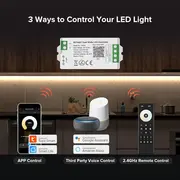 Controler banda LED CCT SMART WIFI C02W Tosyco compatibil cu Tuya, Google Home, Amazon Alexa