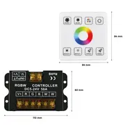 Controler banda LED RGBCCT 5-24V 50A + Telecomanda touch tip intrerupator Tosyco