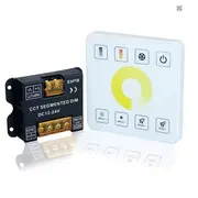 Controler dimabil banda LED CCT 12-24V 20A + Telecomanda touch tip intrerupator Tosyco