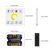 Controler dimabil banda LED CCT 12-24V 20A + Telecomanda touch tip intrerupator Tosyco