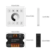 Controler dimabil banda LED Monocolor 5-24V 30A + Telecomanda touch tip intrerupator Tosyco