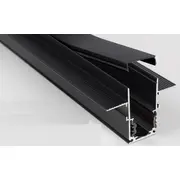Sina magnetica montaj incastrat sub rigips, aluminiu, 1M Negru Tosyco