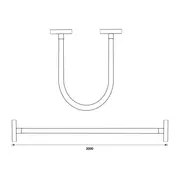 Proiector Neon Flex sina magnetica 32W 4000K 200cm 48V DC 2560 Lm Ra≥90 Tosyco