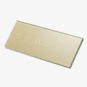 Intrerupator dublu + dublu + dublu cu touch (tactil) din sticla 1000W Tosyco