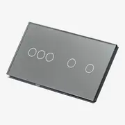 Panou intrerupator triplu + dublu cu touch (tactil) din sticla Tosyco