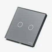 Panou intrerupator dublu cu touch (tactil) din sticla Tosyco