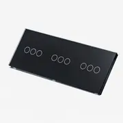 Panou intrerupator triplu + triplu + triplu cu touch (tactil) din sticla Tosyco