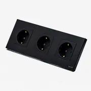 Priza schuko tripla cu rama din plastic Tosyco