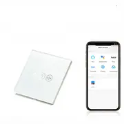 Intrerupator draperie / jaluzele smart WIFI cu touch (tactil) din sticla 600W Tosyco compatibil cu Tuya, Google Home, Amazon Alexa