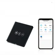 Intrerupator draperie / jaluzele smart WIFI cu touch (tactil) din sticla 600W Tosyco compatibil cu Tuya, Google Home, Amazon Alexa