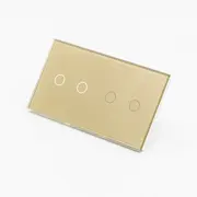 Intrerupator dublu + dublu cu touch (tactil) din sticla 1000W Tosyco
