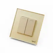 Intrerupator dublu mecanic cu rama din sticla Tosyco