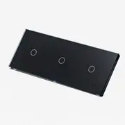 Intrerupator simplu + simplu + simplu cu touch (tactil) din sticla 1000W Tosyco