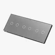 Panou intrerupator dublu + dublu + dublu cu touch (tactil) din sticla Tosyco