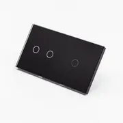 Panou intrerupator dublu + simplu cu touch (tactil) din sticla Tosyco