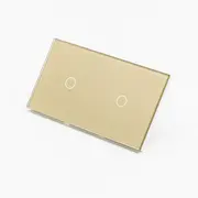 Panou intrerupator simplu + simplu cu touch (tactil) din sticla Tosyco