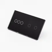 Panou intrerupator triplu + dublu cu touch (tactil) din sticla Tosyco
