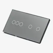 Panou intrerupator triplu + dublu cu touch (tactil) din sticla Tosyco