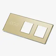 Panou intrerupator triplu touch + priza dubla din sticla Tosyco