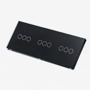 Panou intrerupator triplu + triplu + triplu cu touch (tactil) din sticla Tosyco
