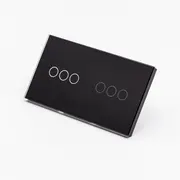 Panou intrerupator triplu + triplu cu touch (tactil) din sticla Tosyco