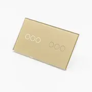 Panou intrerupator triplu + triplu cu touch (tactil) din sticla Tosyco