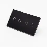 Panou întrerupător dublu + dublu cu touch (tactil) din sticlă Tosyco