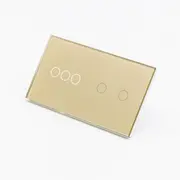Panou intrerupator triplu + dublu cu touch (tactil) din sticla Tosyco