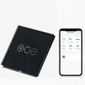 Intrerupator dimabil smart WIFI cu NUL cu touch (tactil) din sticla 500W Tosyco compatibil cu Tuya, Google Home, Amazon Alexa
