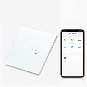 Intrerupator dimabil smart WIFI cu NUL cu touch (tactil) din sticla 500W Tosyco compatibil cu Tuya, Google Home, Amazon Alexa