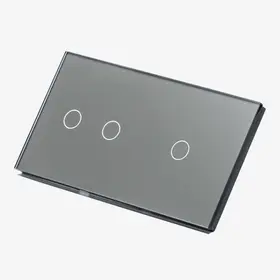 Intrerupator dublu + simplu cu touch (tactil) din sticla 1000W Tosyco
