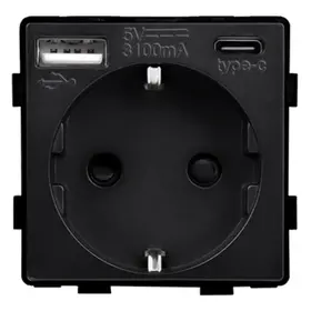 Modul priza schuko + Usb Type C + Usb Type A 2.4A